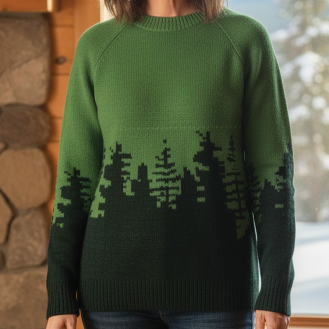 Damen-Pullover mit Strickmuster