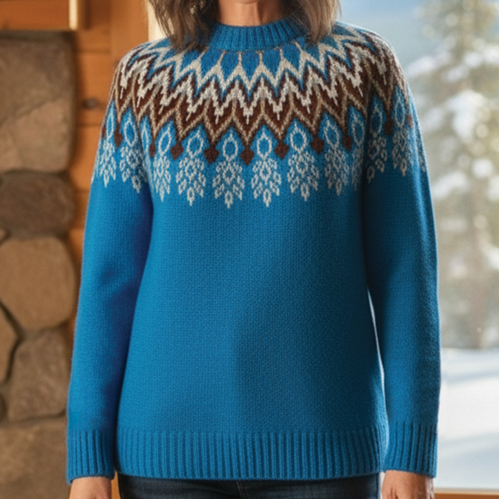 Damen-Pullover mit Strickmuster