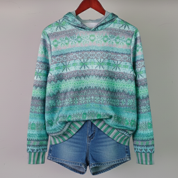 Bedruckter lässiger Hoodie für Damen