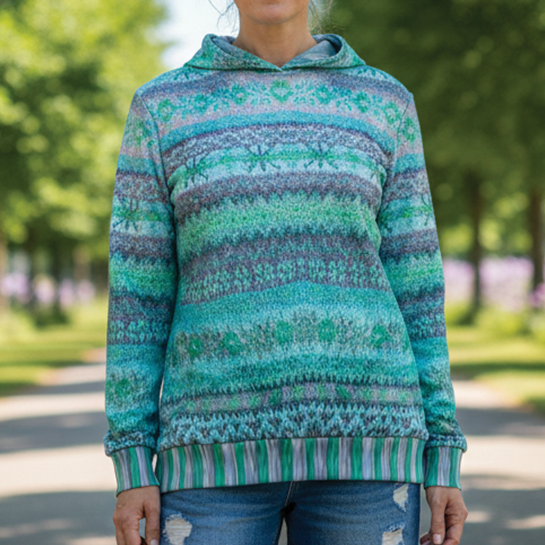 Bedruckter lässiger Hoodie für Damen
