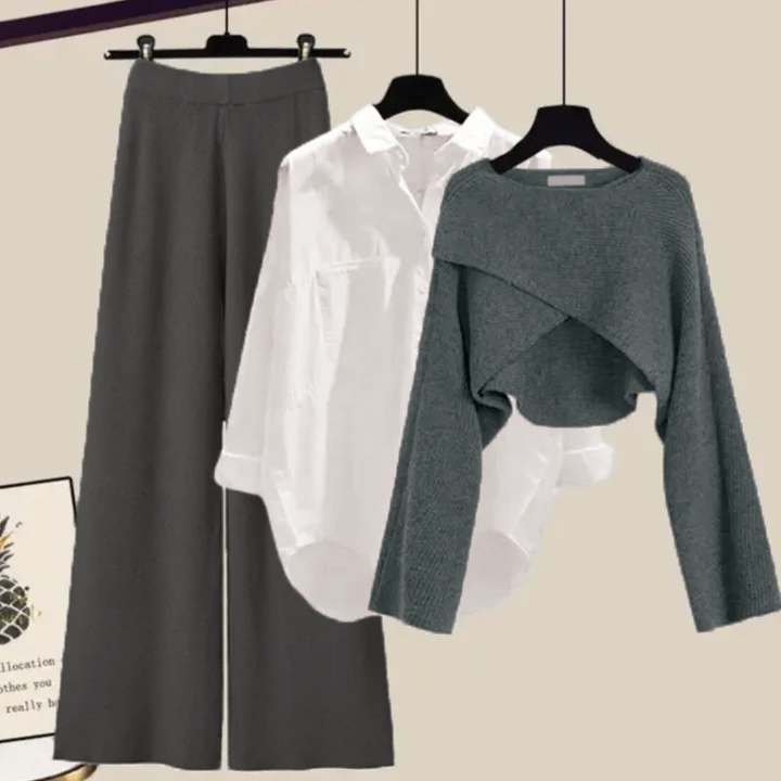 Theresa | Women's Knit 3-Piece Outfit Set-Metro Lane Plaza