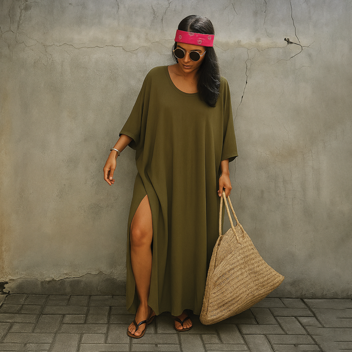 Wendy | Women's Kaftan Dress - Lightweight, Bohemian Style-Metro Lane Plaza