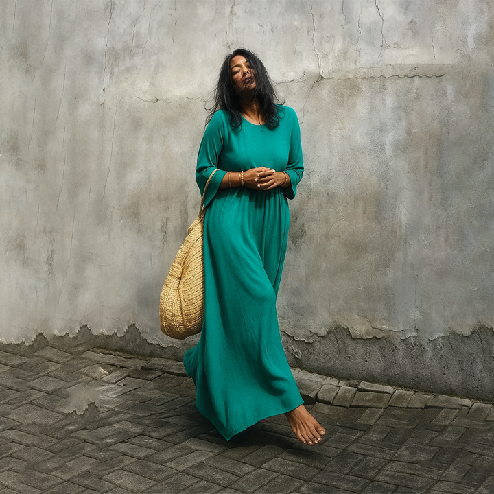 Wendy | Women's Kaftan Dress - Lightweight, Bohemian Style-Metro Lane Plaza