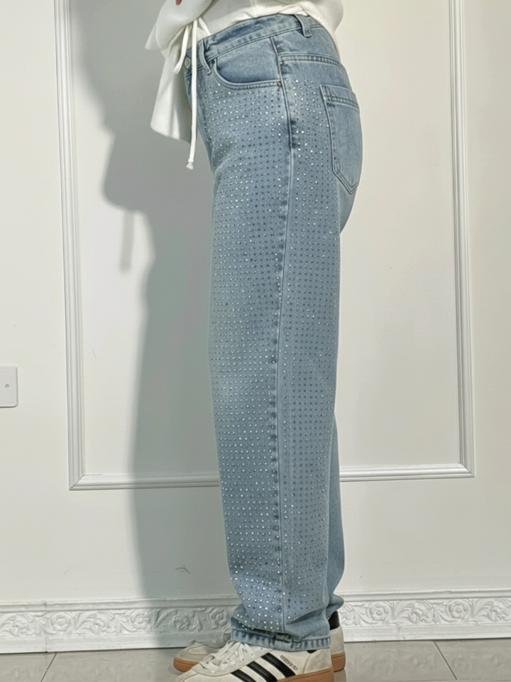 Naomi | Women's Wide-Leg Denim Jeans-Metro Lane Plaza