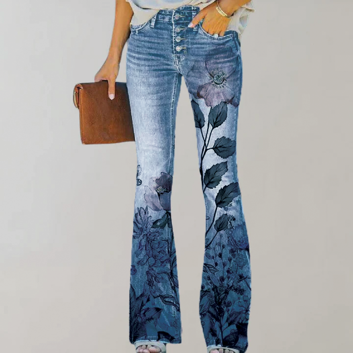 Teresa | Women's Flared Trousers-Metro Lane Plaza