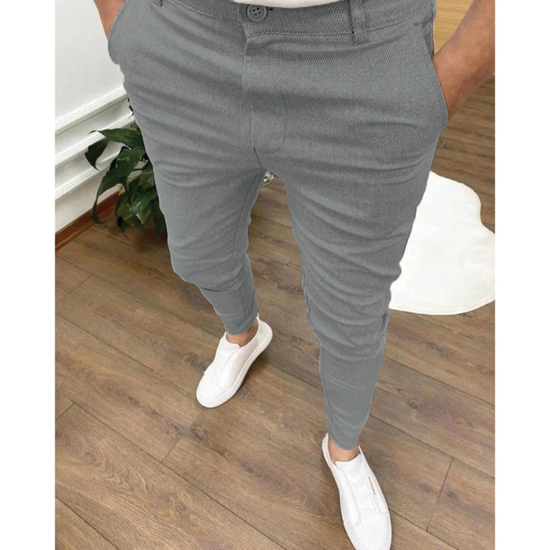 Roman | Men's Slim Fit Trousers-Metro Lane Plaza