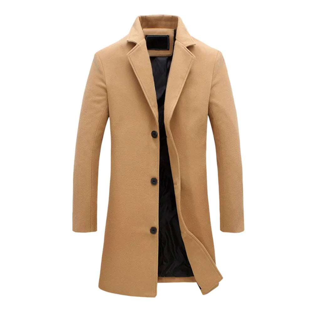 Abrigo de mezcla de lana para hombre
