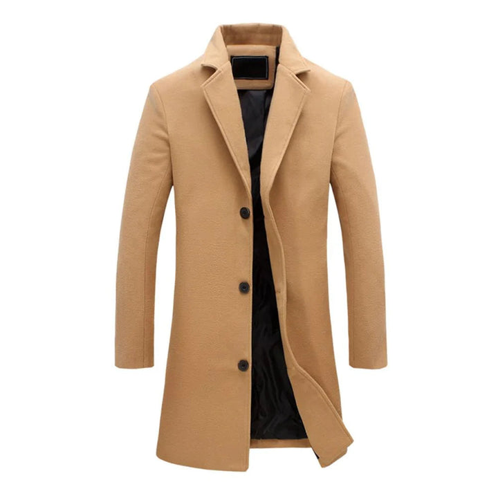 Abrigo de mezcla de lana para hombre