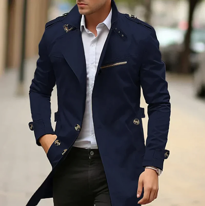 Mike | Men's Stylish Timeless Trench Coat-Metro Lane Plaza