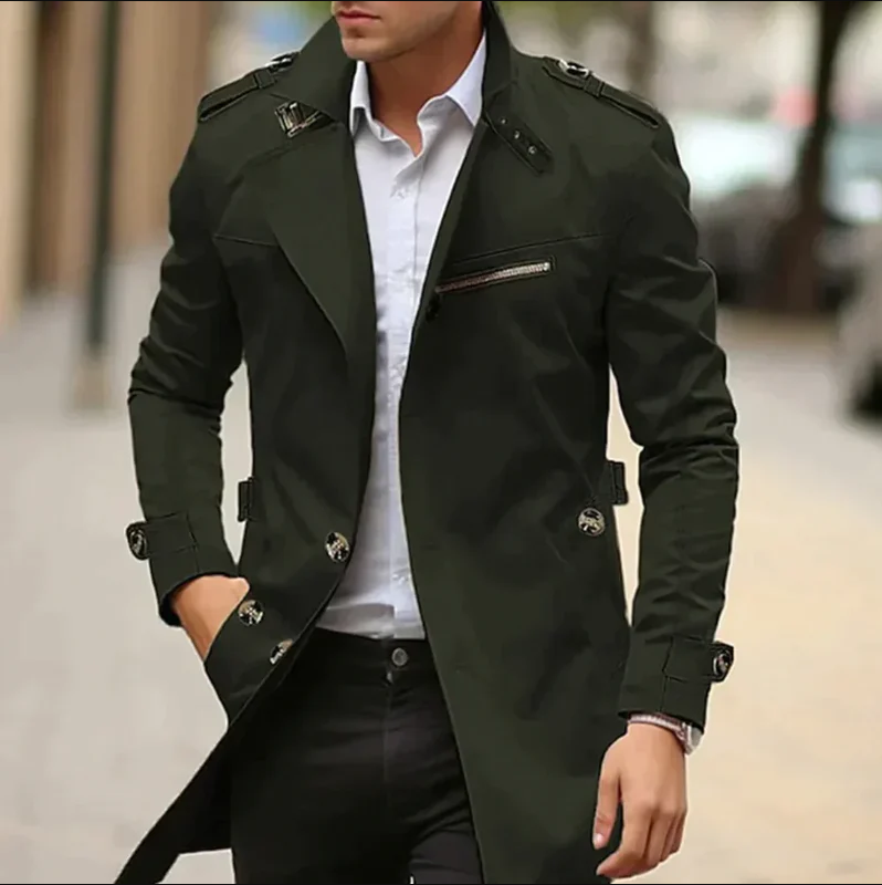 Mike | Men's Stylish Timeless Trench Coat-Metro Lane Plaza