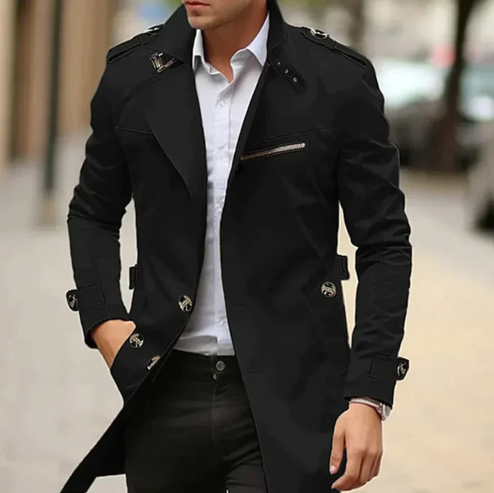 Mike | Men's Stylish Timeless Trench Coat-Metro Lane Plaza