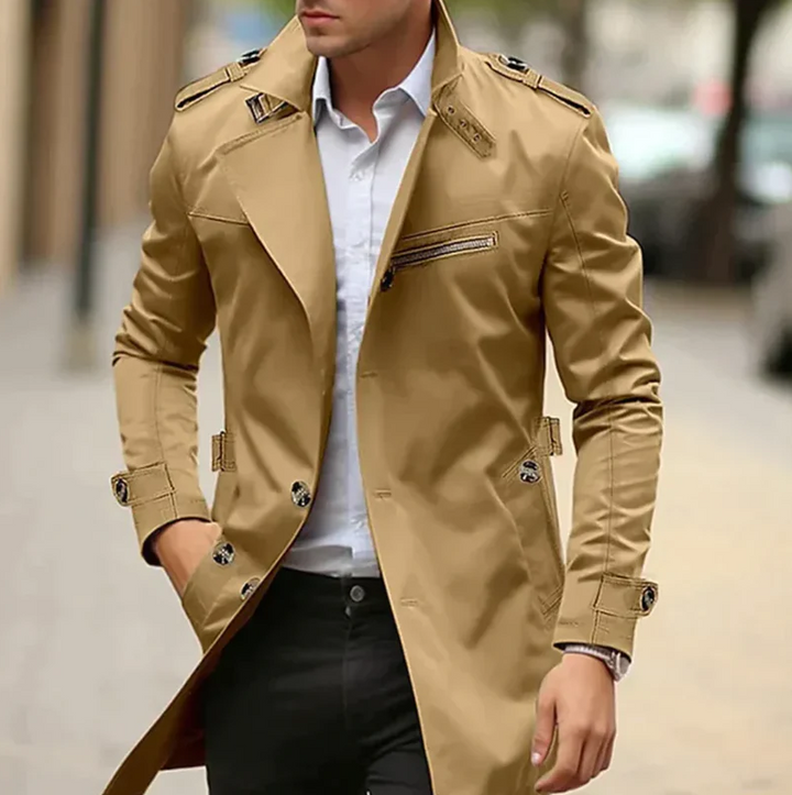 Mike | Men's Stylish Timeless Trench Coat-Metro Lane Plaza