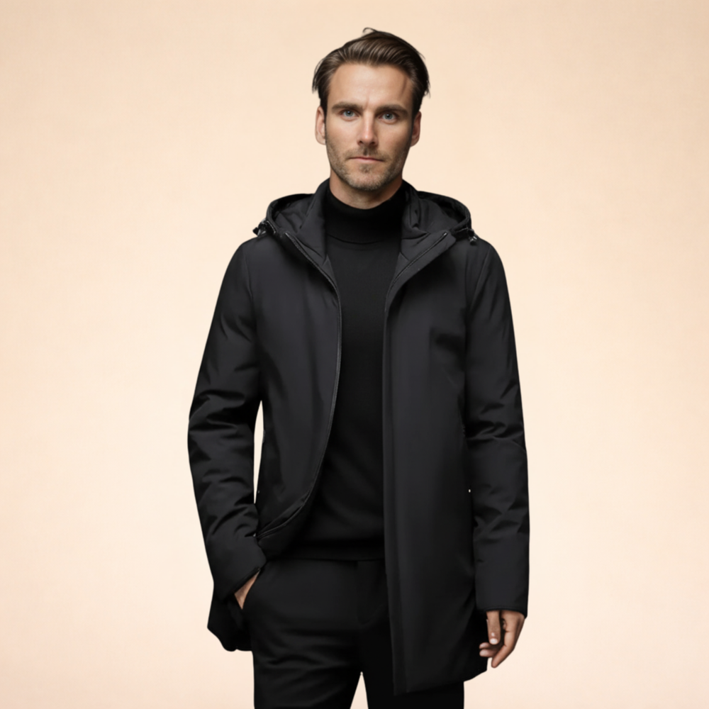 Antonio | Men's Waterproof Long Winter Jacket-Metro Lane Plaza