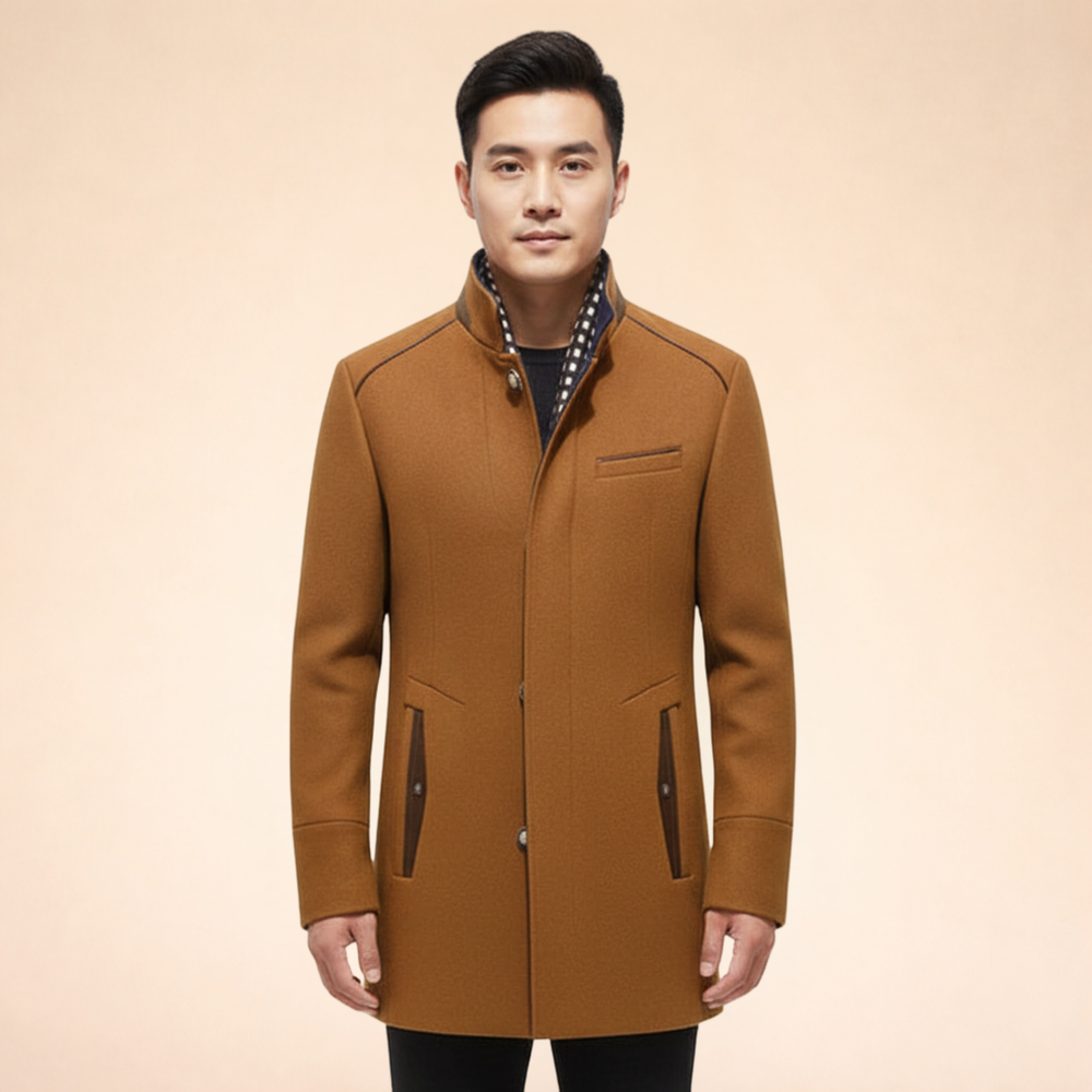 Herbert | Men's Cozy Wool Winter Coat-Metro Lane Plaza