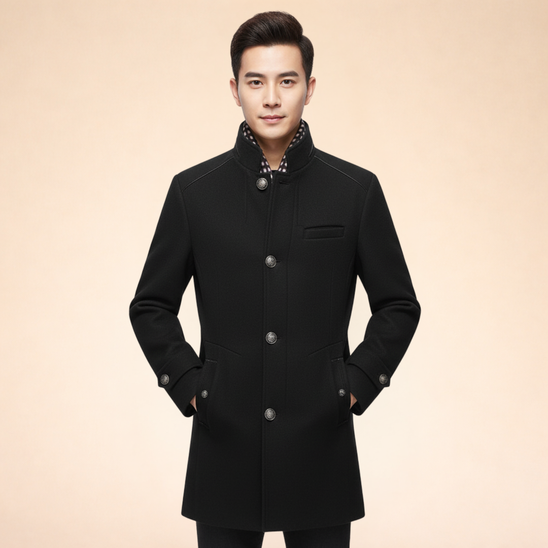 Herbert | Men's Cozy Wool Winter Coat-Metro Lane Plaza