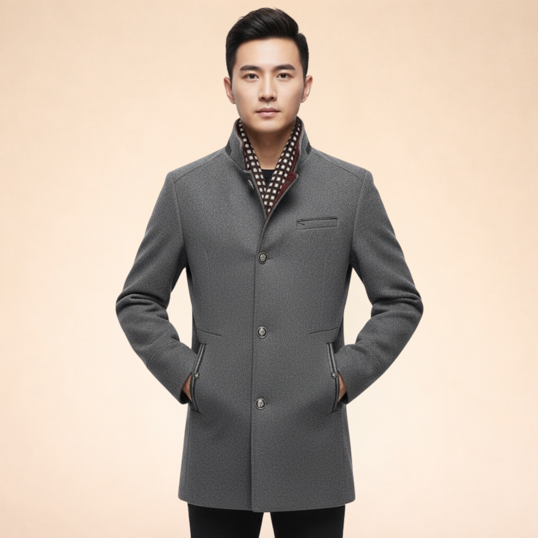 Herbert | Men's Cozy Wool Winter Coat-Metro Lane Plaza