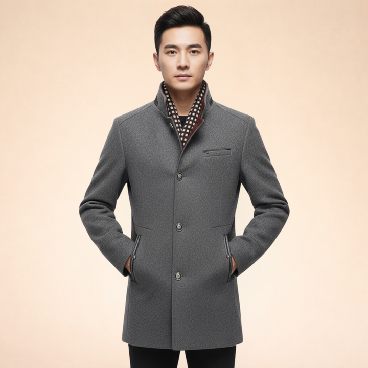 Herbert | Men's Cozy Wool Winter Coat-Metro Lane Plaza