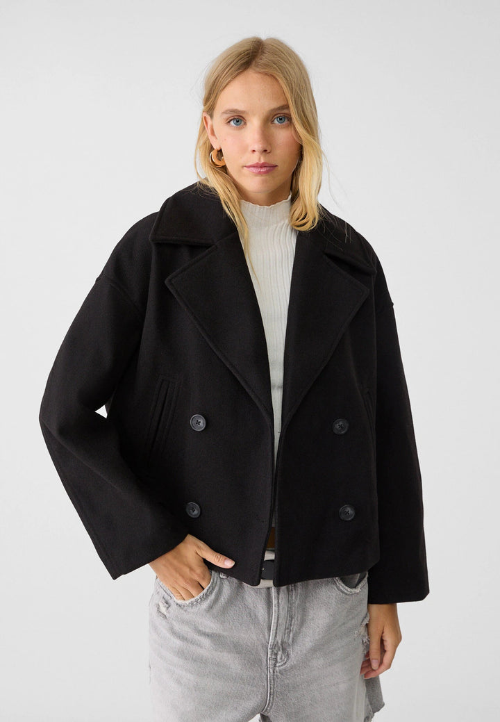 Andrea | Women's Elegant Cozy Short Coat-Metro Lane Plaza