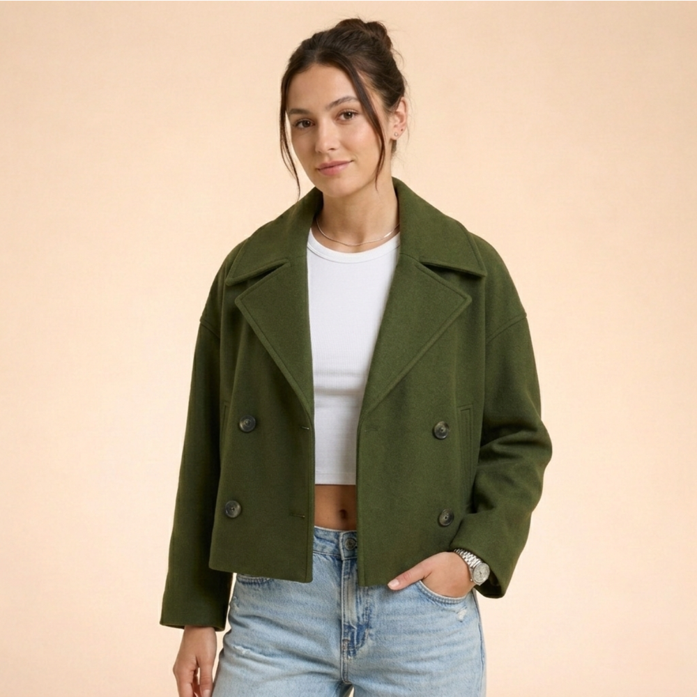 Andrea | Women's Elegant Cozy Short Coat-Metro Lane Plaza