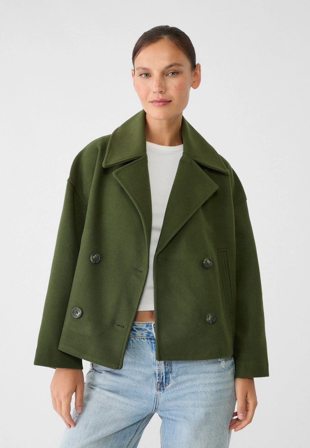 Andrea | Women's Elegant Cozy Short Coat-Metro Lane Plaza