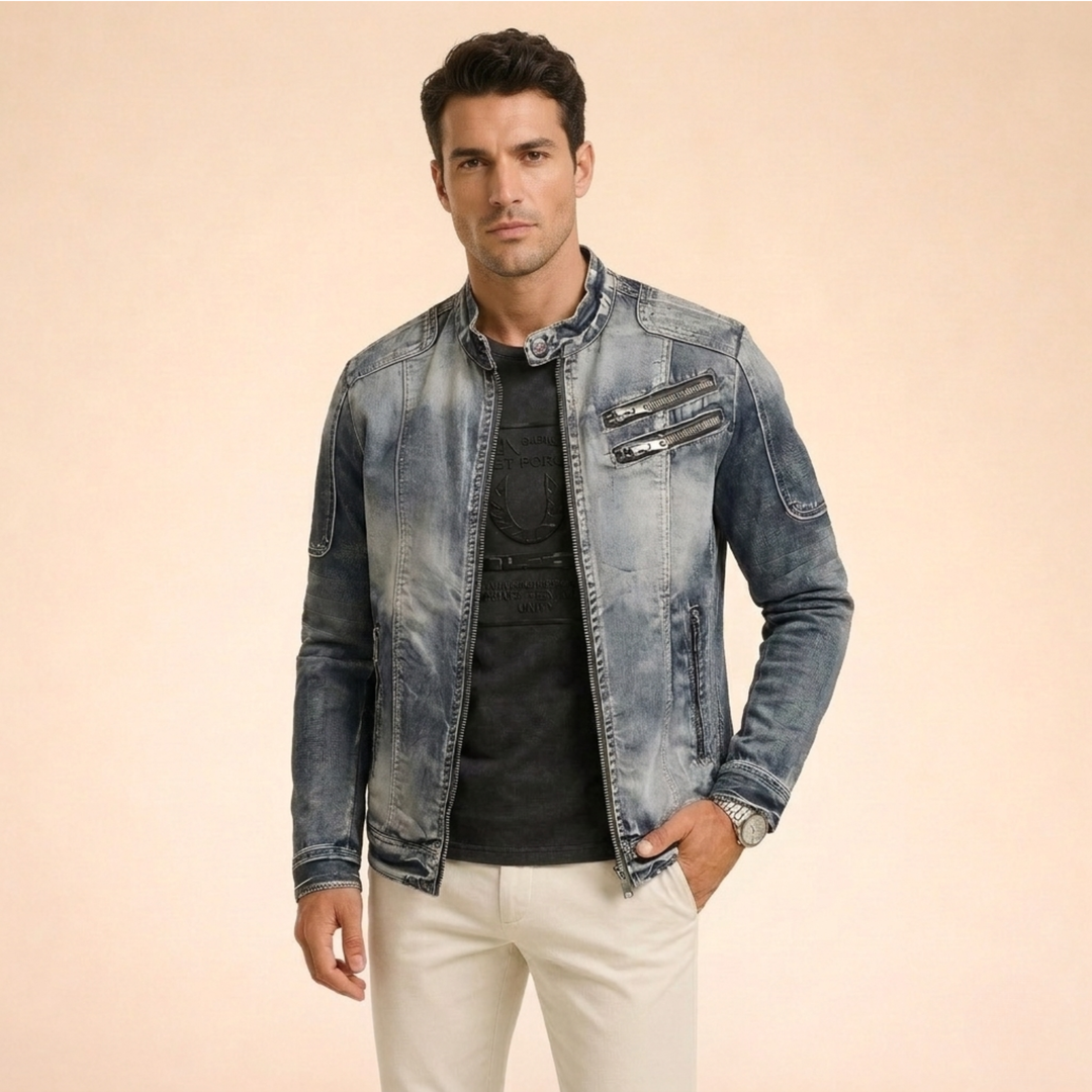 Maverick | Men's Stylish and Durable Denim Jacket-Metro Lane Plaza