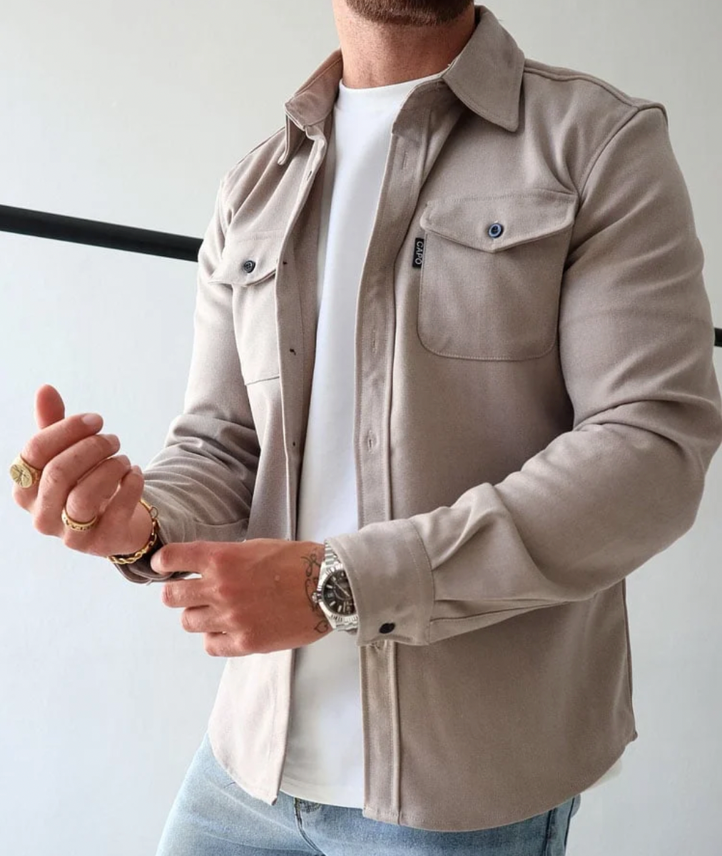 Marvick | Men's Casual Versatile Shirt Jacket-Metro Lane Plaza