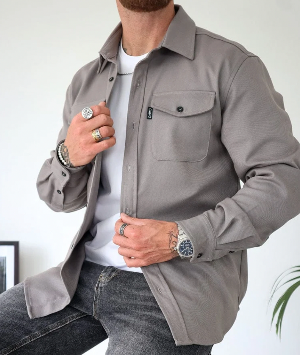 Marvick | Men's Casual Versatile Shirt Jacket-Metro Lane Plaza