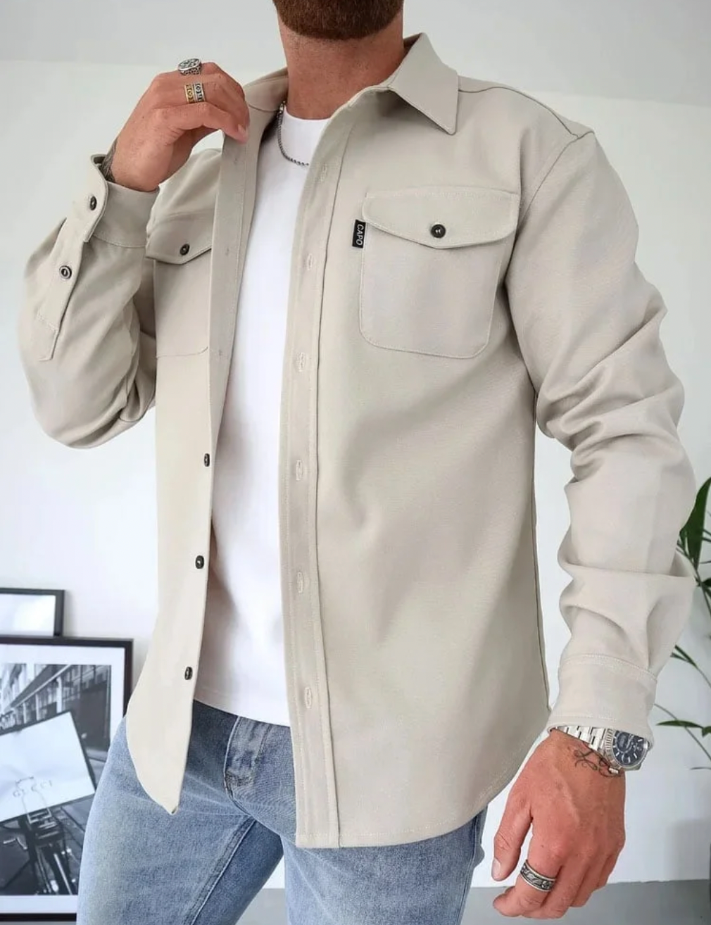 Marvick | Men's Casual Versatile Shirt Jacket-Metro Lane Plaza