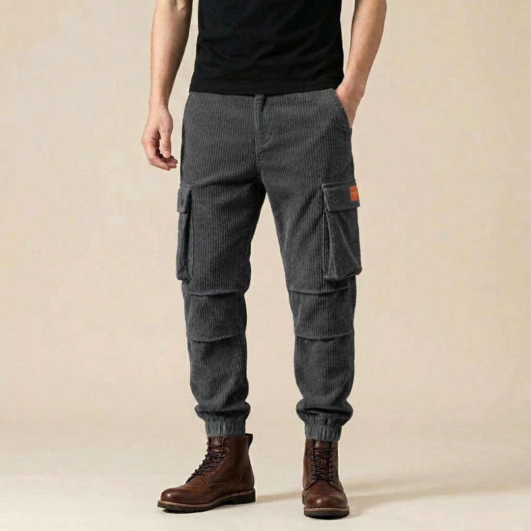 Fabian | Men's Stylish and Practical Corduroy Cargo Pants-Metro Lane Plaza
