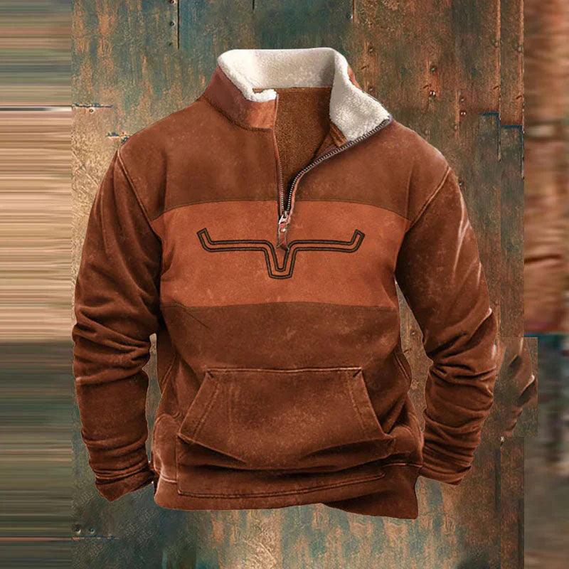 Noah | Men's Cozy Modern Quarter Zip Sweater-Metro Lane Plaza