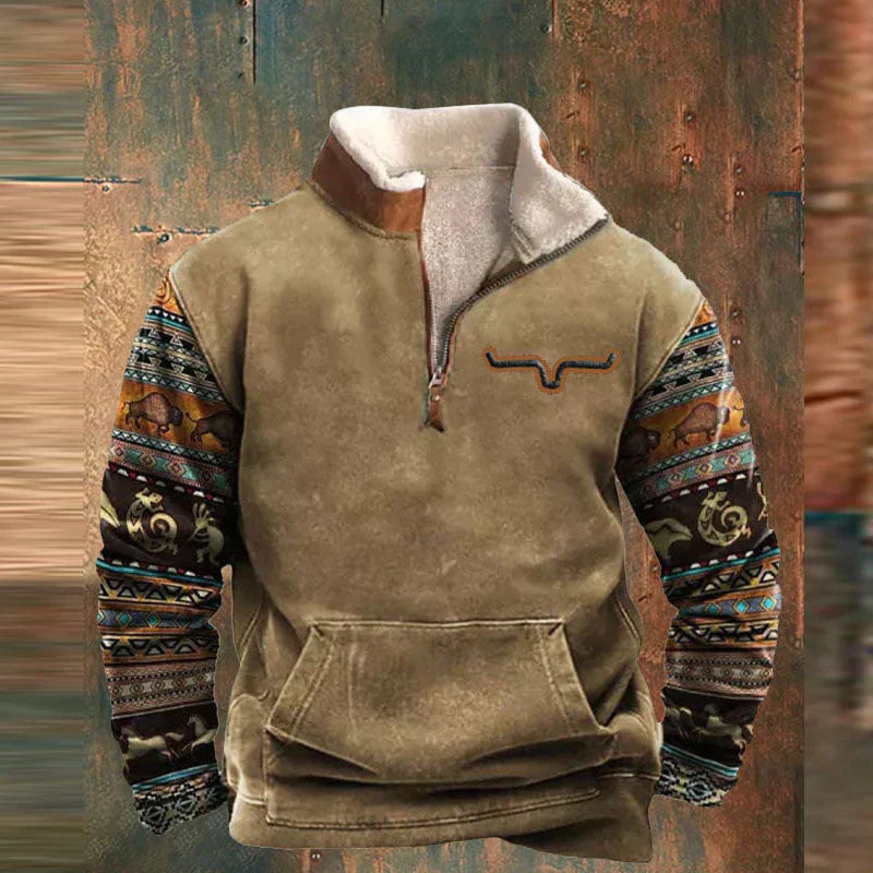 Noah | Men's Cozy Modern Quarter Zip Sweater-Metro Lane Plaza