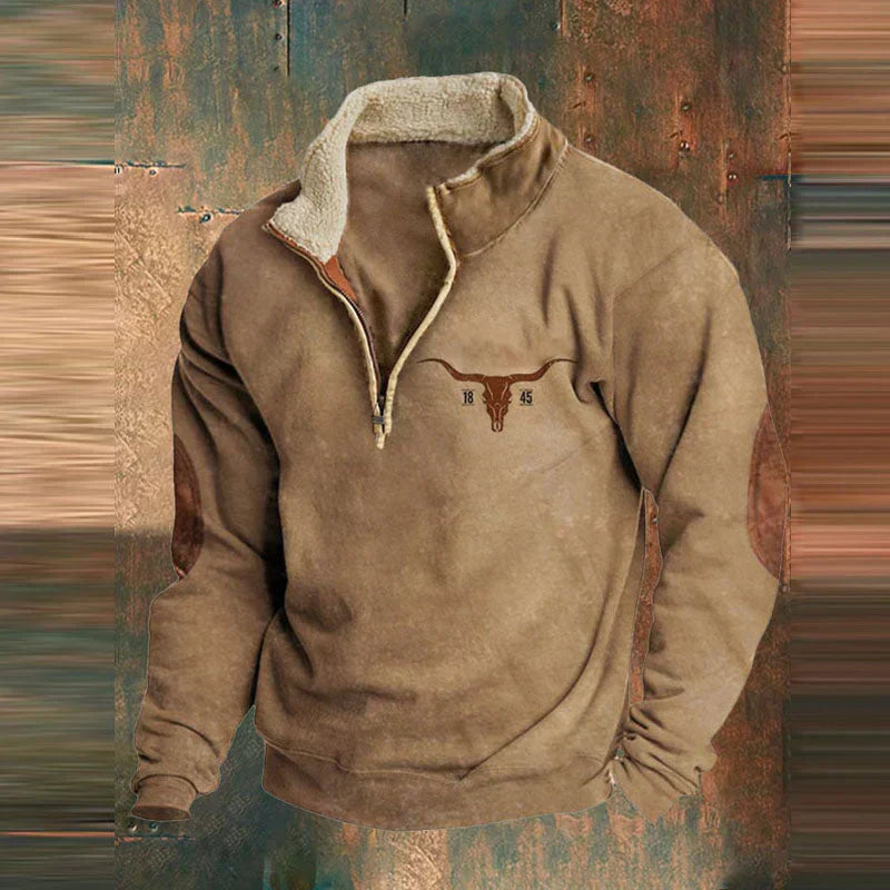 Noah | Men's Cozy Modern Quarter Zip Sweater-Metro Lane Plaza