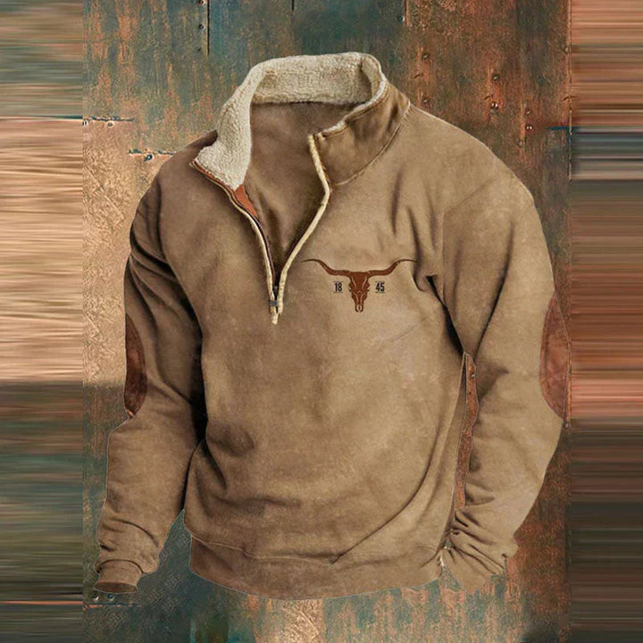 Noah | Men's Cozy Modern Quarter Zip Sweater-Metro Lane Plaza
