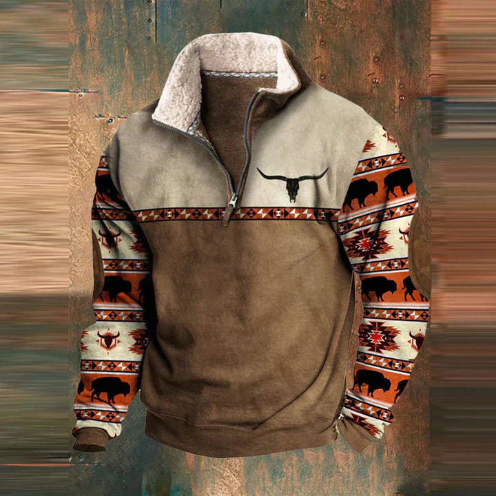 Noah | Men's Cozy Modern Quarter Zip Sweater-Metro Lane Plaza