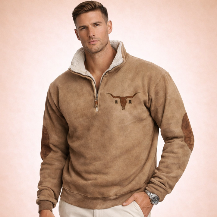 Noah | Men's Cozy Modern Quarter Zip Sweater-Metro Lane Plaza