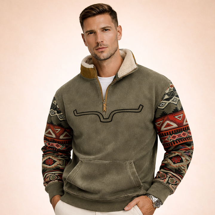 Noah | Men's Cozy Modern Quarter Zip Sweater-Metro Lane Plaza