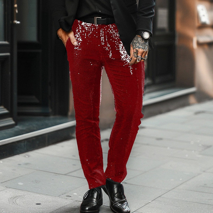 Liam | Stylish and Comfortable Sequin Trousers for Men-Metro Lane Plaza