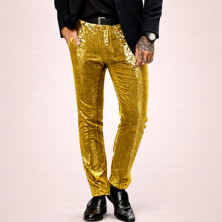 Liam | Stylish and Comfortable Sequin Trousers for Men-Metro Lane Plaza