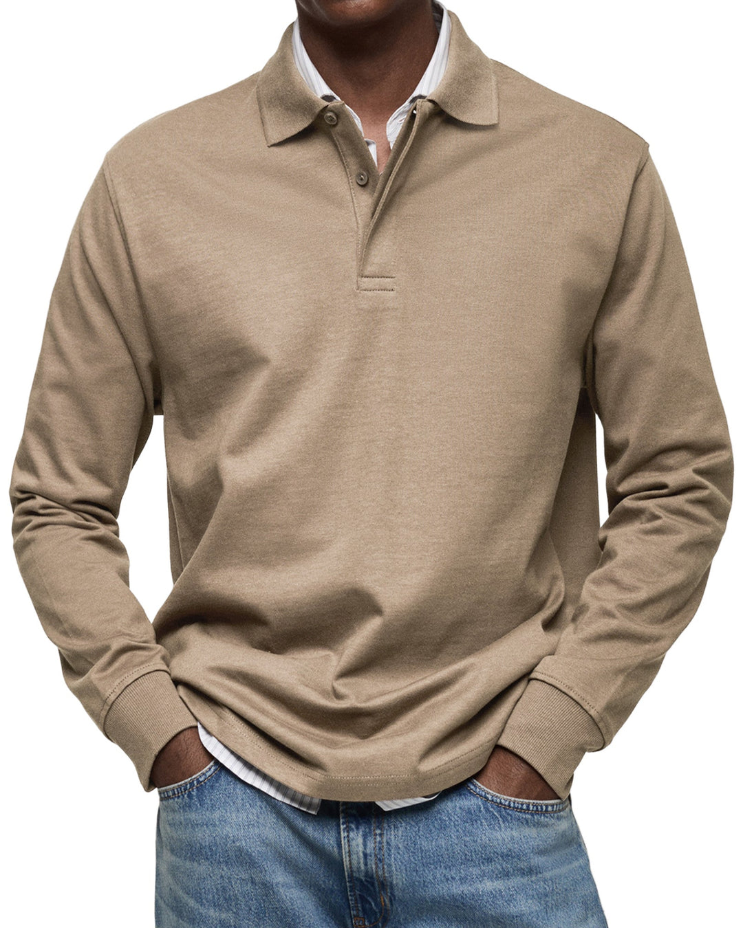 Oscar | Men's Premium Soft Breathable Long Sleeve Polo-Metro Lane Plaza