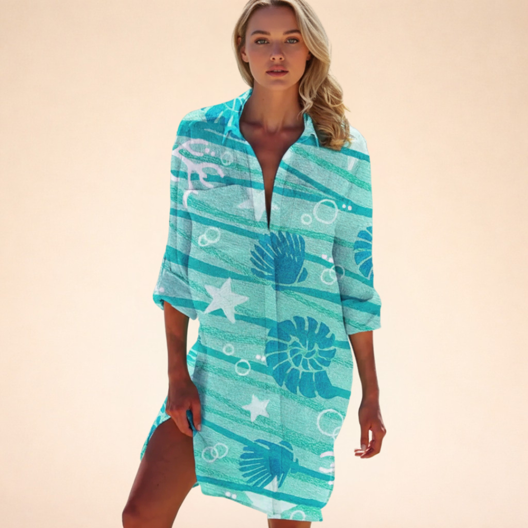 Mollie | Women's Stylish Summer Shirt Dress-Metro Lane Plaza