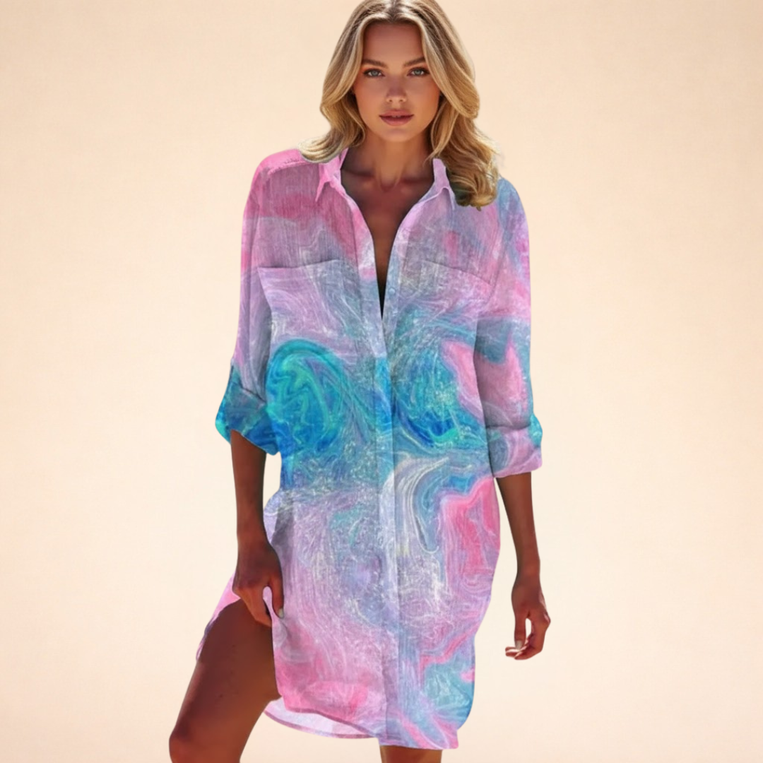 Mollie | Women's Stylish Summer Shirt Dress-Metro Lane Plaza