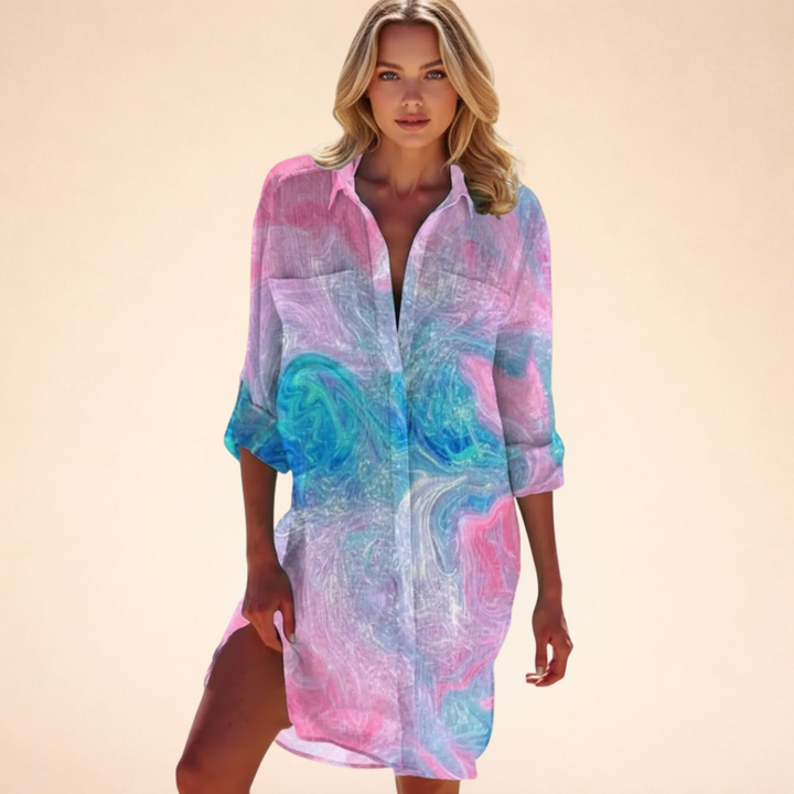 Mollie | Women's Stylish Summer Shirt Dress-Metro Lane Plaza