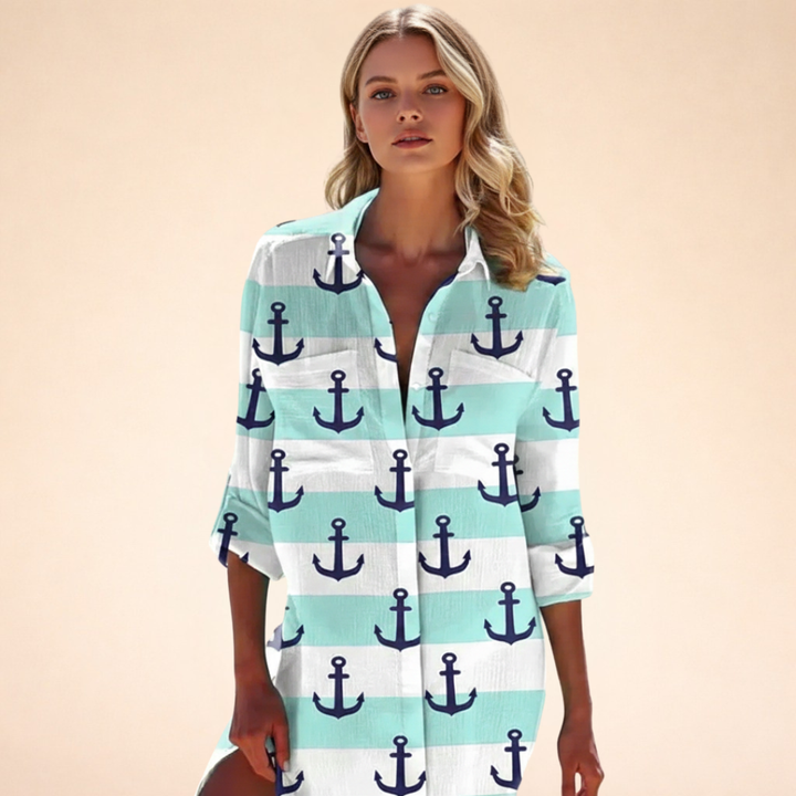 Mollie | Women's Stylish Summer Shirt Dress-Metro Lane Plaza