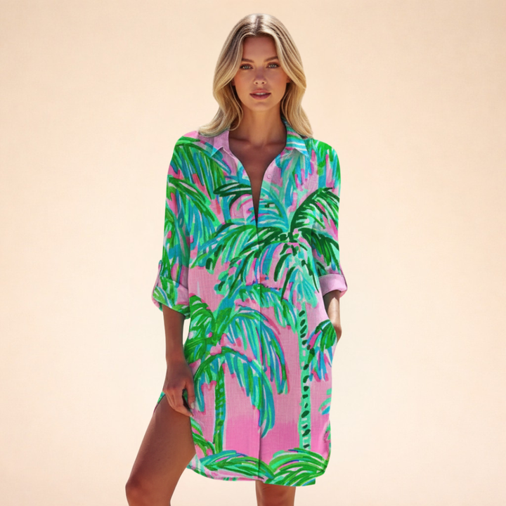 Mollie | Women's Stylish Summer Shirt Dress-Metro Lane Plaza
