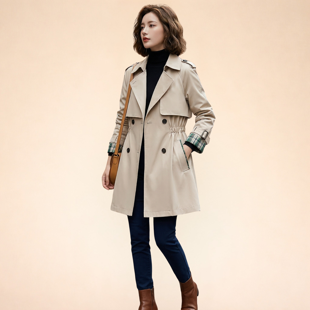 Isabella | Women's Elegant Timeless Trench Coat-Metro Lane Plaza