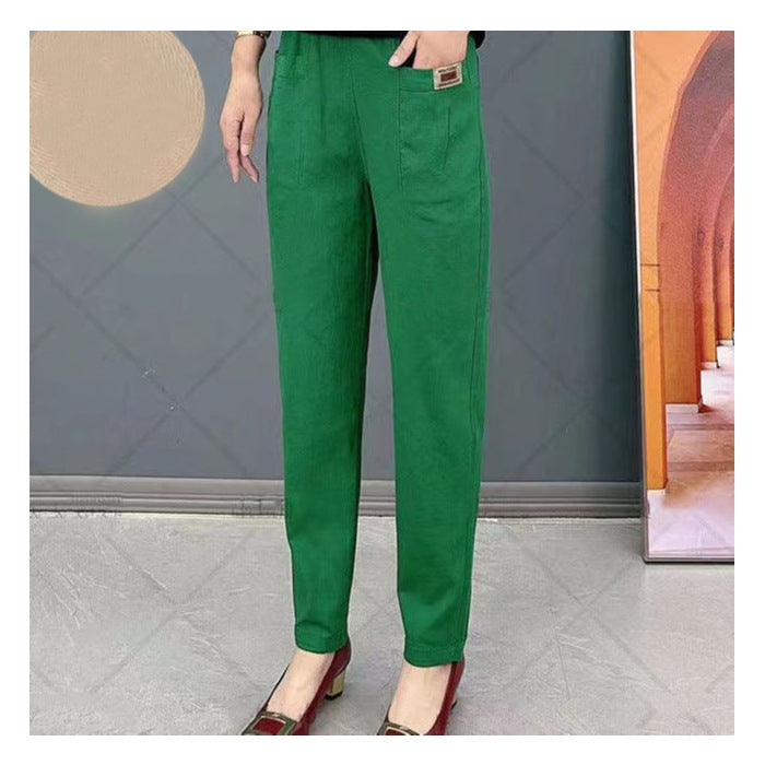 Livia | Women's Comfortable Breathable Cotton Trousers-Metro Lane Plaza