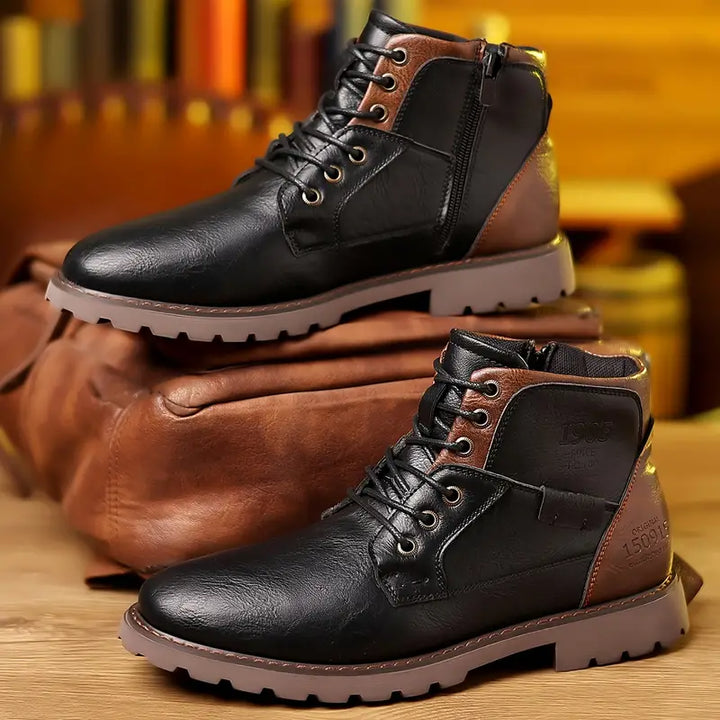Men's Stylish Boots with Convenient Zipper Closure-Metro Lane Plaza