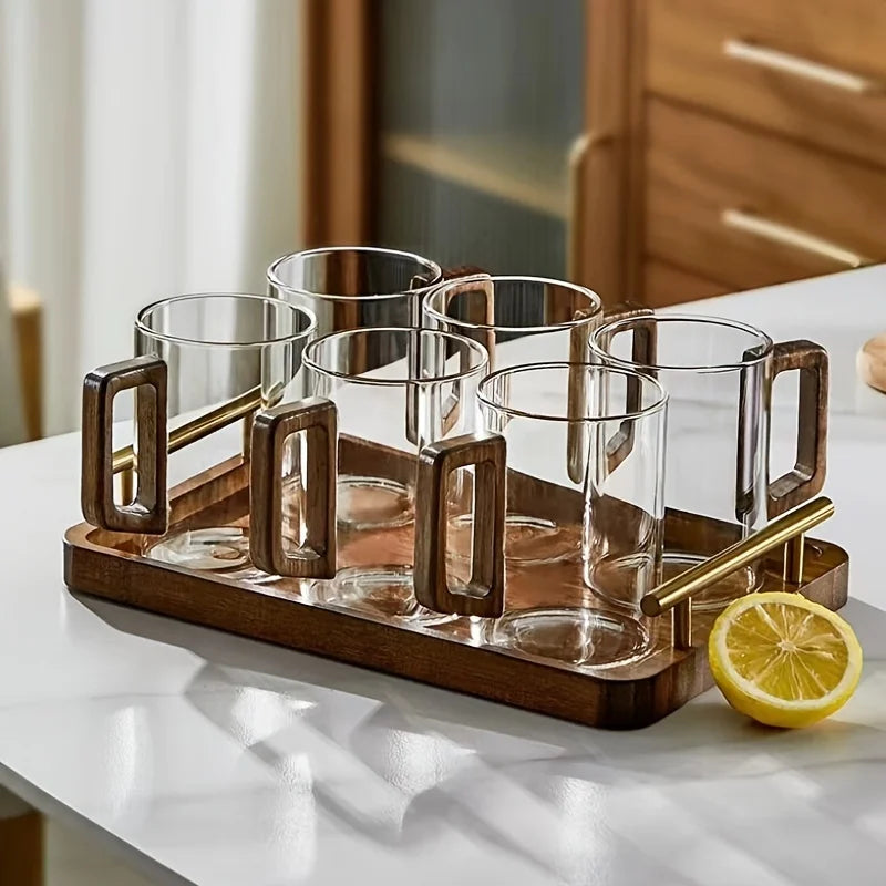 Rustic Wooden Brew Mugs - Perfect for Coffee Lovers-Metro Lane Plaza