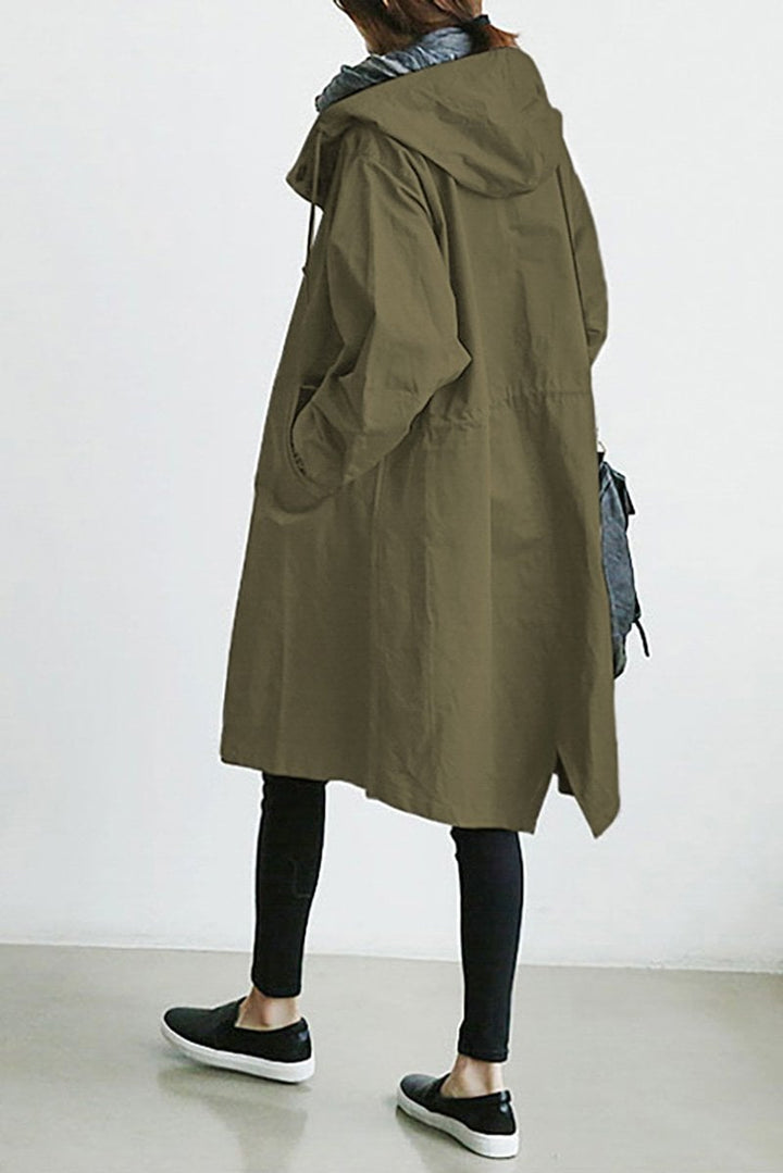 Mott | Women's Elegant Long Hooded Jacket-Metro Lane Plaza