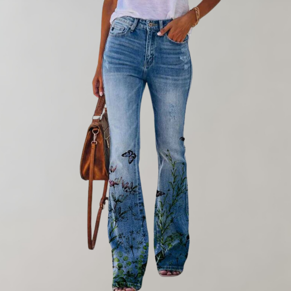 Teresa | Women's Flared Trousers-Metro Lane Plaza